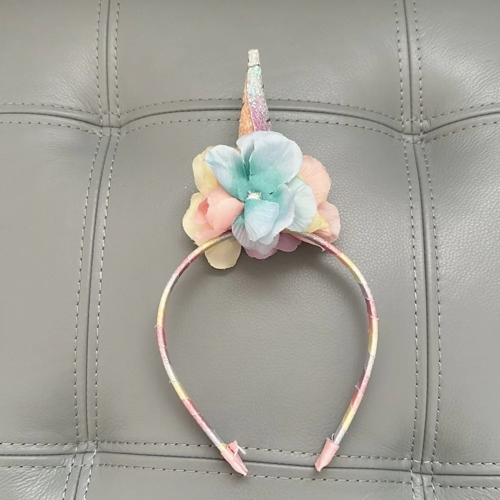 Baby girl Unicorn dress 12 to 18 months includes headband. 1st Birthday outfit.